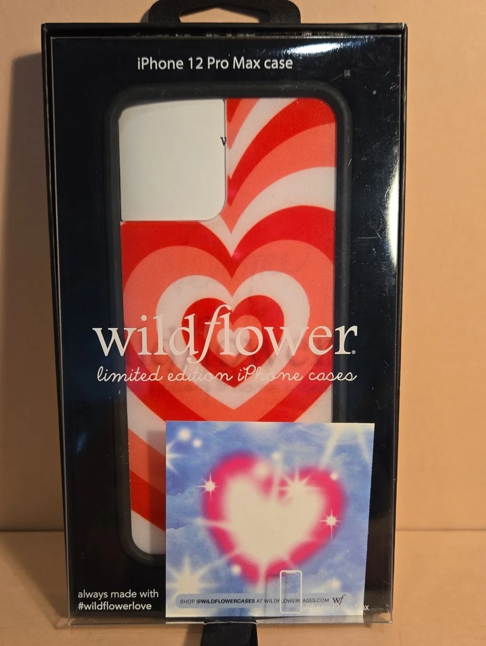 Wildflower Red & White Heart iPhone 12 Pro Max Case
